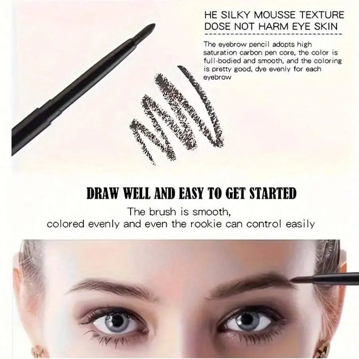 Black Waterproof Eyeliner Pencil – Smudge-Proof, Long-Lasting (3-Pack)