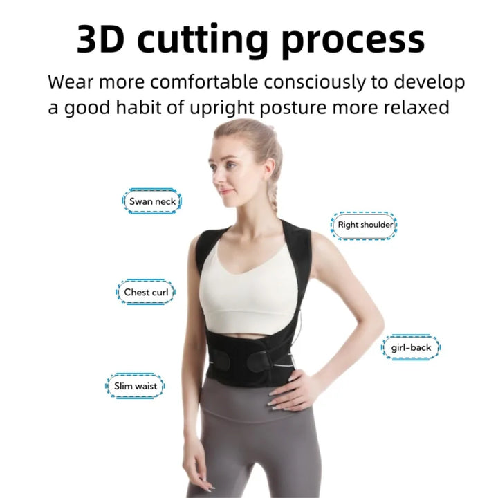Adjustable Back Support Brace – Posture Corrector for Men & Women