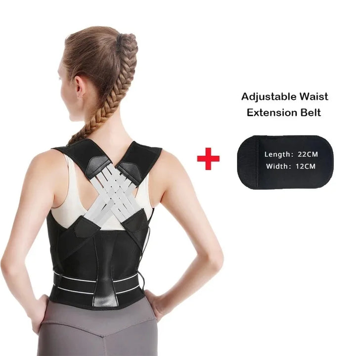 Adjustable Back Support Brace – Posture Corrector for Men & Women