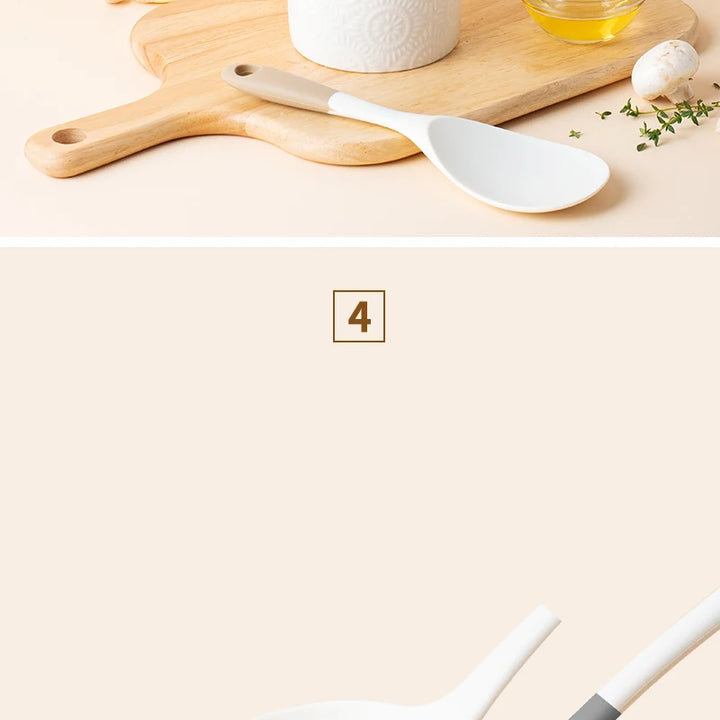 4-Piece Silicone Kitchen Utensil Set – Non-Scratch, Heat-Resistant & Non-Stick Safe