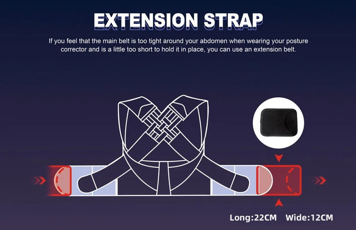 Adjustable Back Support Brace – Posture Corrector for Men & Women