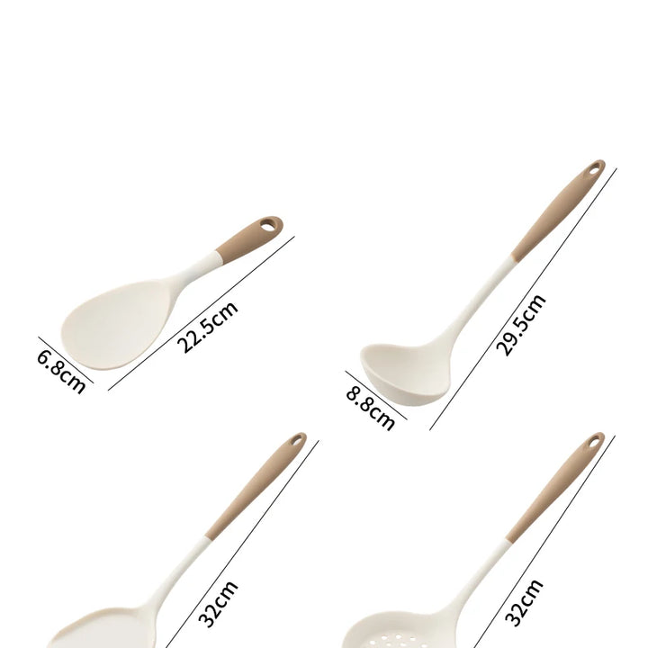 4-Piece Silicone Kitchen Utensil Set – Non-Scratch, Heat-Resistant & Non-Stick Safe