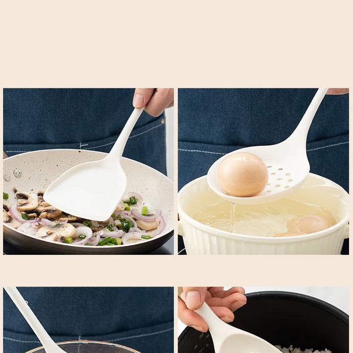 4-Piece Silicone Kitchen Utensil Set – Non-Scratch, Heat-Resistant & Non-Stick Safe