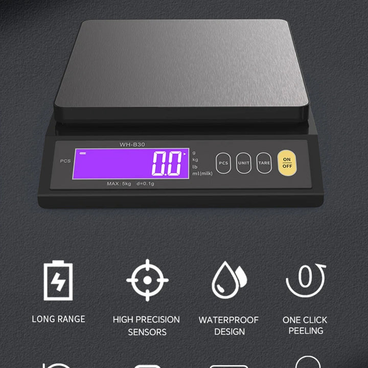 Professional Digital Kitchen Scale – High-Precision, Fully Waterproof & Multifunctional