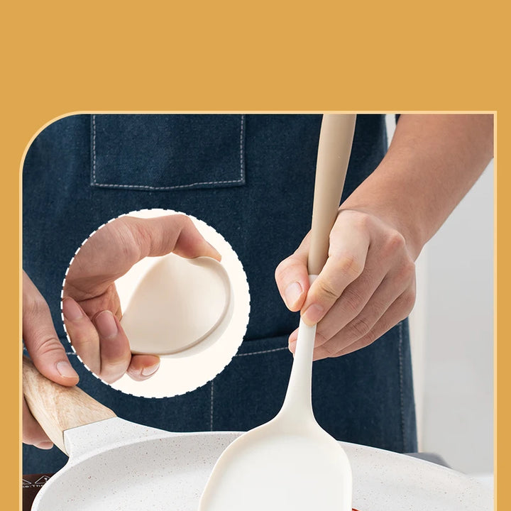 4-Piece Silicone Kitchen Utensil Set – Non-Scratch, Heat-Resistant & Non-Stick Safe