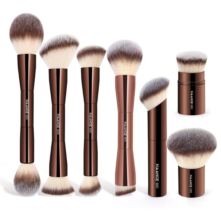 MAANGE Dual-Ended Makeup Brush – Professional Foundation & Contour Brush