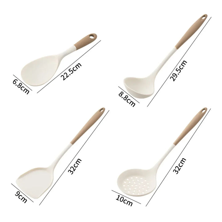 4-Piece Silicone Kitchen Utensil Set – Non-Scratch, Heat-Resistant & Non-Stick Safe