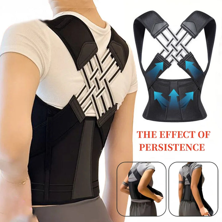 Adjustable Back Support Brace – Posture Corrector for Men & Women