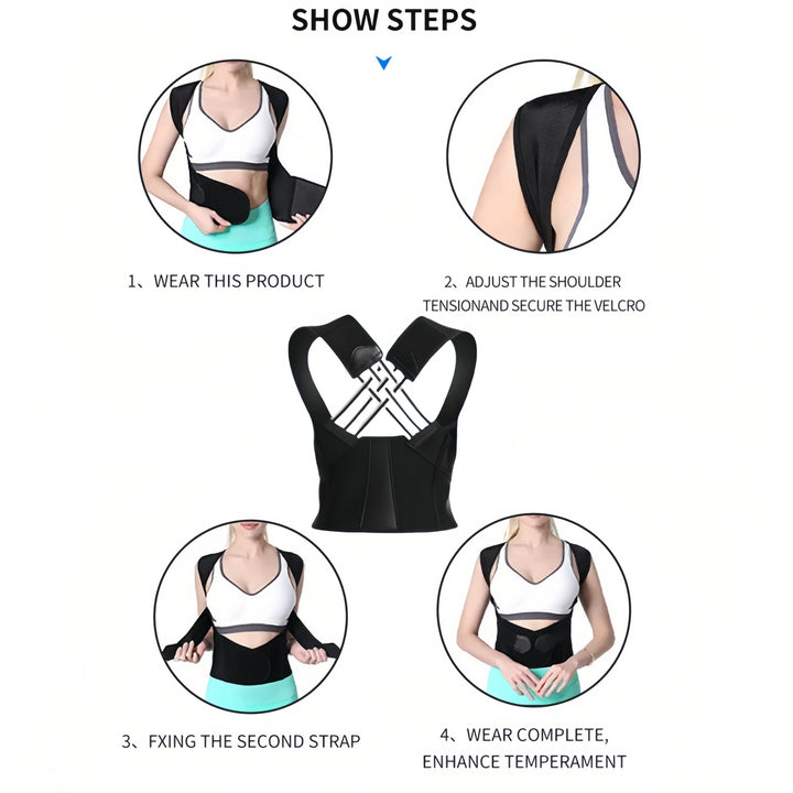 Adjustable Back Support Brace – Posture Corrector for Men & Women