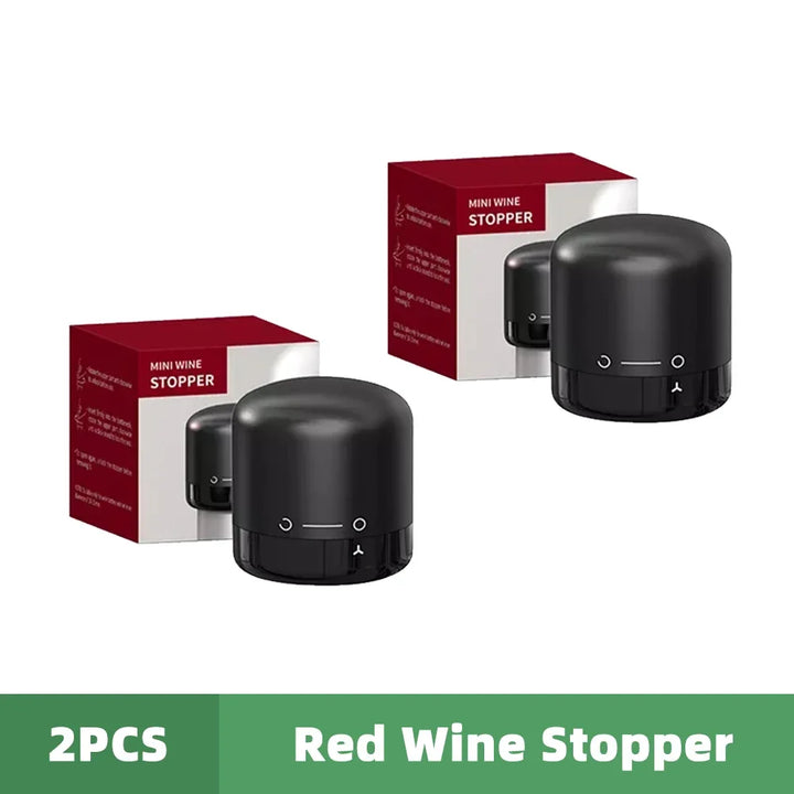1/2pc Vacuum Wine Bottle Cap Stopper Sealed Storage Vacuum Memory Wine Stopper Push Style Barware Wine Cork Black Bar Tools