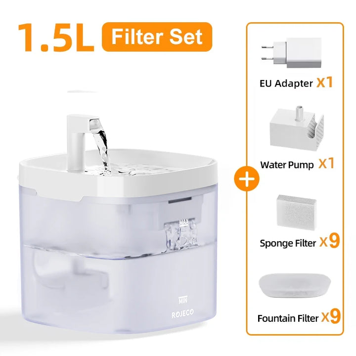 ROJECO Smart Cat Water Fountain – Automatic Circulating Pet Water Dispenser