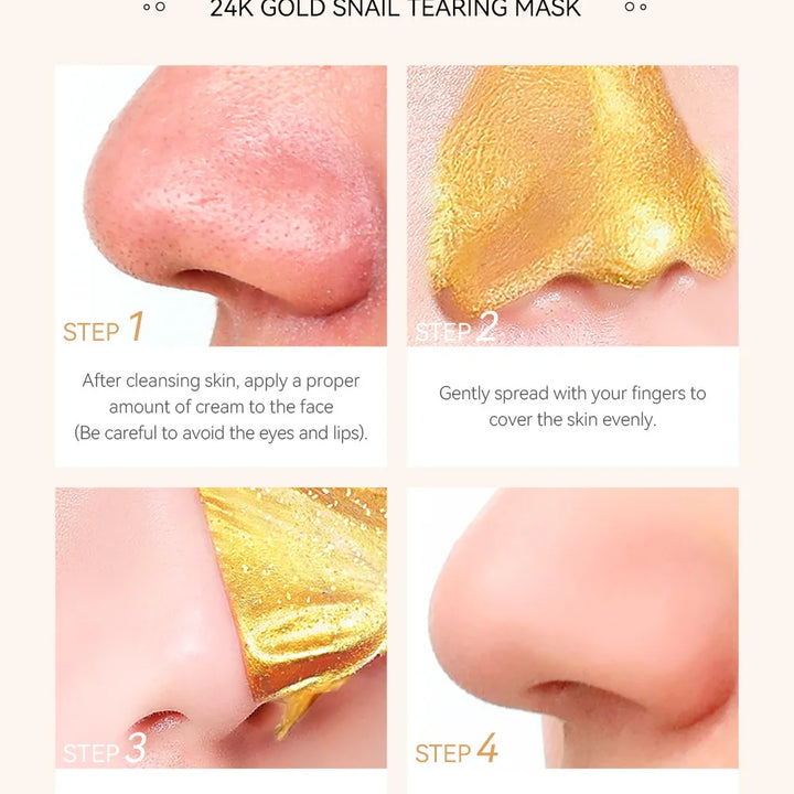 LAIKOU 24K Gold Sakura Peeling Mask – Anti-Ageing, Brightening & Blackhead Removal