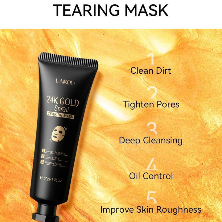 LAIKOU 24K Gold Sakura Peeling Mask – Anti-Ageing, Brightening & Blackhead Removal
