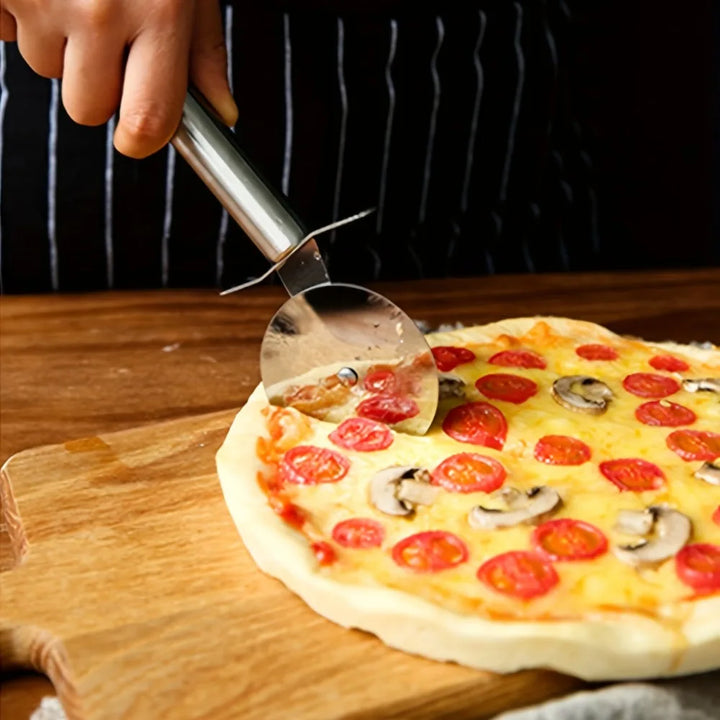 Professional Stainless Steel Pizza Cutter Wheel – Effortless Slicing for Pizza, Dough & More