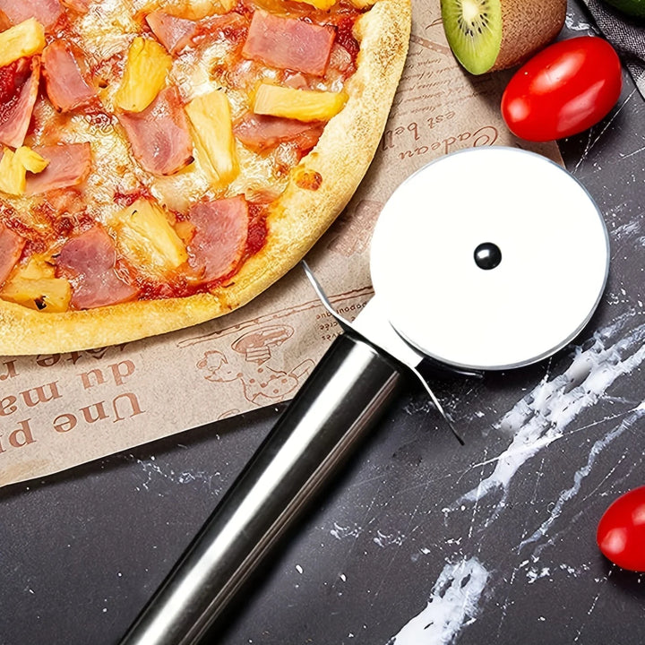 Professional Stainless Steel Pizza Cutter Wheel – Effortless Slicing for Pizza, Dough & More