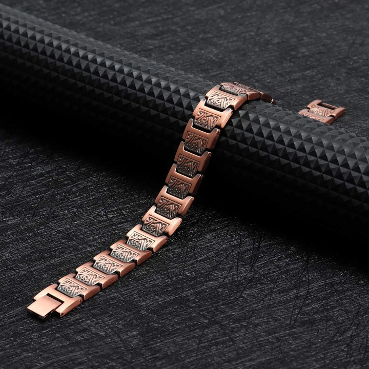 ARADOO Men’s Pure Copper Magnetic Bracelet – Stylish Adjustable Healing Jewelry