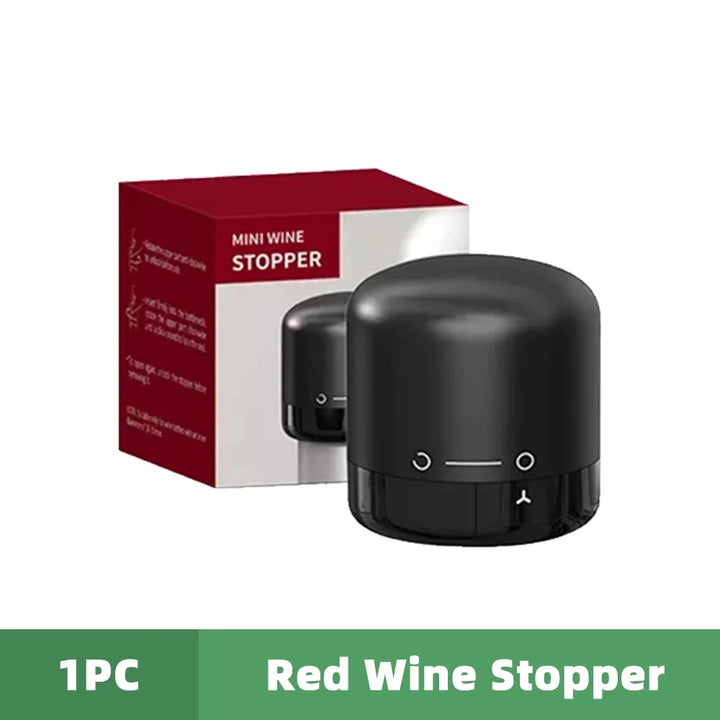 1/2pc Vacuum Wine Bottle Cap Stopper Sealed Storage Vacuum Memory Wine Stopper Push Style Barware Wine Cork Black Bar Tools