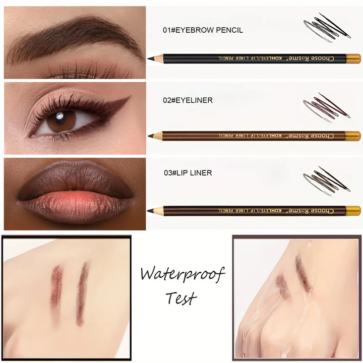 3-in-1 Eyebrow & Eyeliner Pencil Set