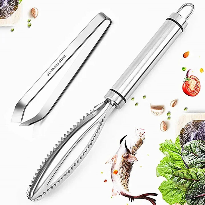 Professional Stainless Steel Fish Scaler – Clean, Safe & Effortless Descaling