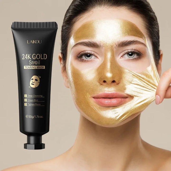 LAIKOU 24K Gold Sakura Peeling Mask – Anti-Ageing, Brightening & Blackhead Removal