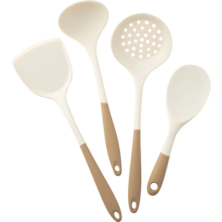 4-Piece Silicone Kitchen Utensil Set – Non-Scratch, Heat-Resistant & Non-Stick Safe