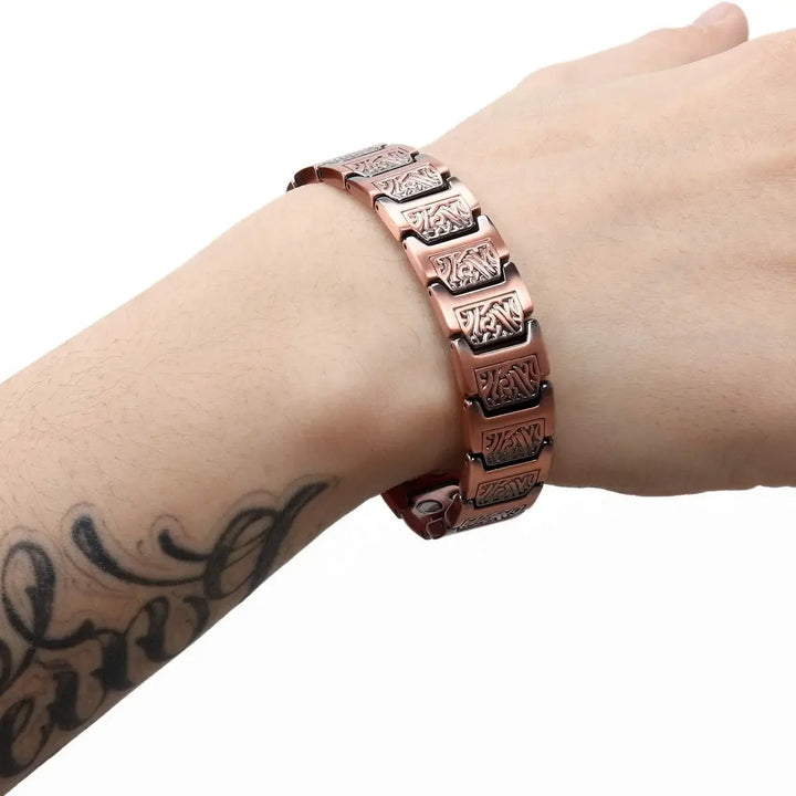 ARADOO Men’s Pure Copper Magnetic Bracelet – Stylish Adjustable Healing Jewelry