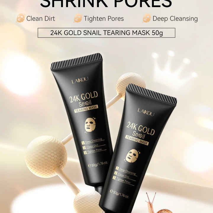 LAIKOU 24K Gold Sakura Peeling Mask – Anti-Ageing, Brightening & Blackhead Removal