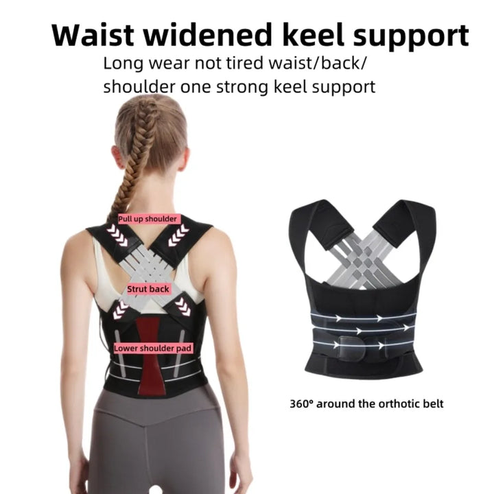 Adjustable Back Support Brace – Posture Corrector for Men & Women