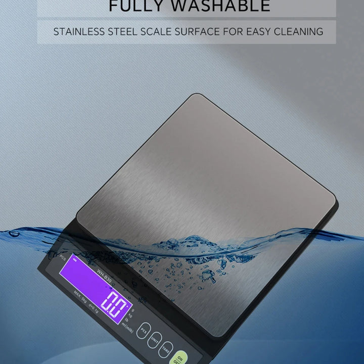 Professional Digital Kitchen Scale – High-Precision, Fully Waterproof & Multifunctional
