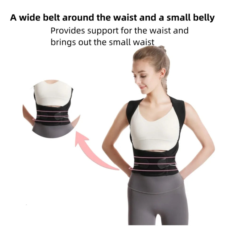 Adjustable Back Support Brace – Posture Corrector for Men & Women