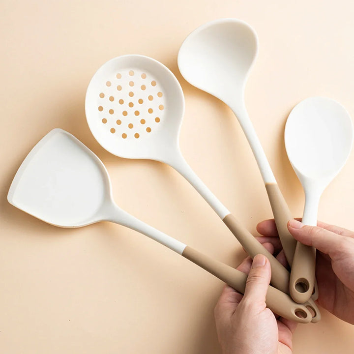 4-Piece Silicone Kitchen Utensil Set – Non-Scratch, Heat-Resistant & Non-Stick Safe