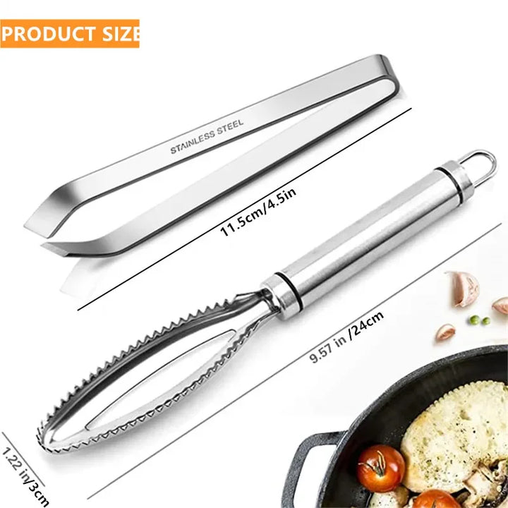 Professional Stainless Steel Fish Scaler – Clean, Safe & Effortless Descaling