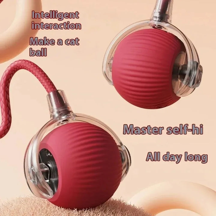 Automatic Rolling Ball Cat Toy – Interactive Fake Tail Electric Mouse