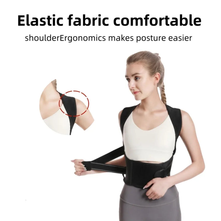 Adjustable Back Support Brace – Posture Corrector for Men & Women