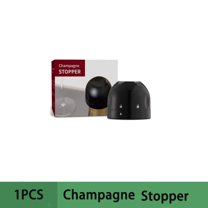 1/2pc Vacuum Wine Bottle Cap Stopper Sealed Storage Vacuum Memory Wine Stopper Push Style Barware Wine Cork Black Bar Tools