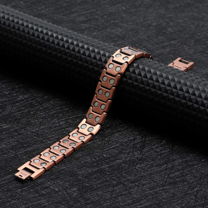 ARADOO Men’s Pure Copper Magnetic Bracelet – Stylish Adjustable Healing Jewelry