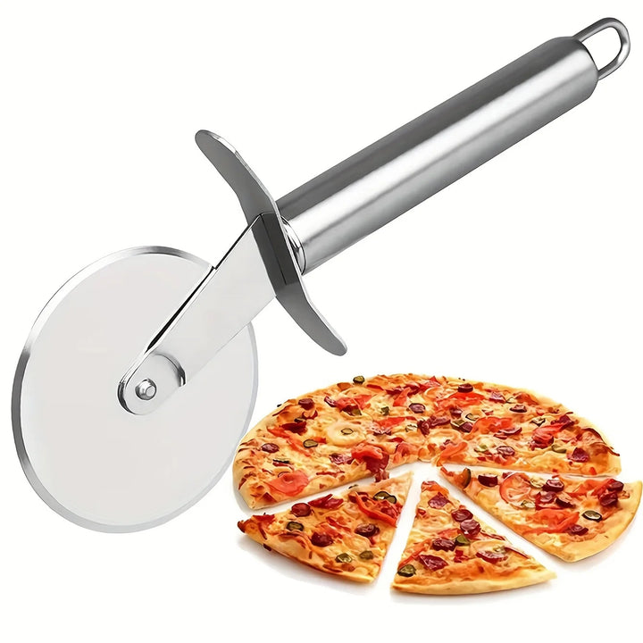 Professional Stainless Steel Pizza Cutter Wheel – Effortless Slicing for Pizza, Dough & More