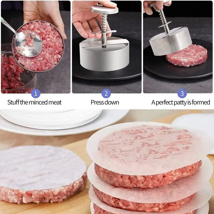 Professional Burger Press – Stainless Steel Patty Maker