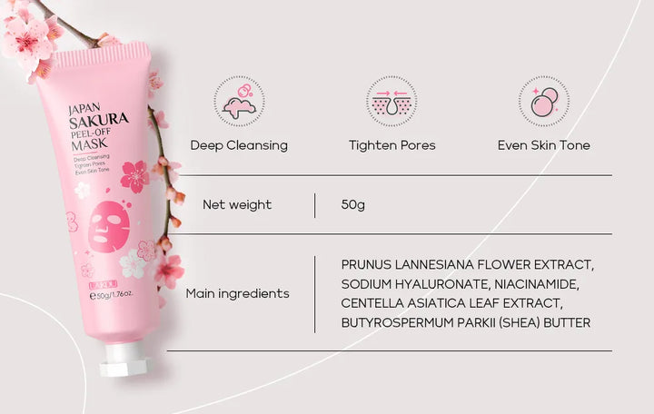 LAIKOU 24K Gold Sakura Peeling Mask – Anti-Ageing, Brightening & Blackhead Removal