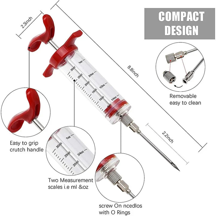 Professional Meat Marinade Injector – Flavor Infuser for Juicy, Flavorful Meats